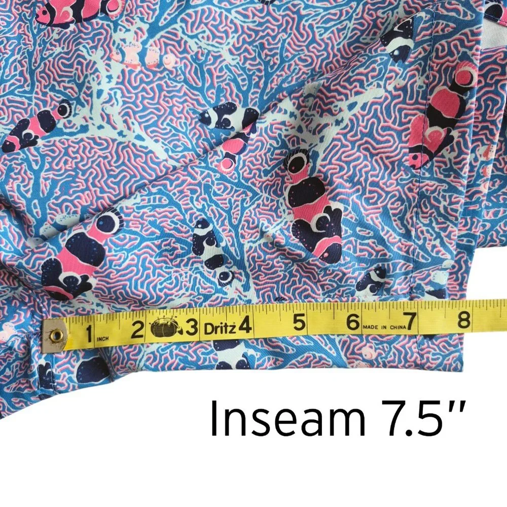 PETER MILLAR Men’s Colorful Clownfish Printed Swim Trunks Sz XL